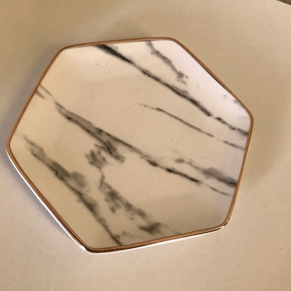 Marble ring octagon tray